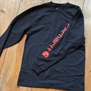 Carhartt Gray and Orange Long Sleeve Tee